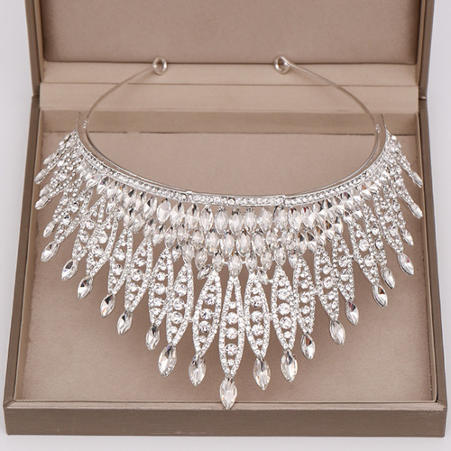 Tuanming bridal jewelry European and American best-selling large crystal crown headband bride wedding beauty pageant catwalk crown