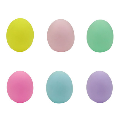仿真七彩鸡蛋儿童过家家软胶捏捏叫搪胶玩具 可logo定制 厂家批发