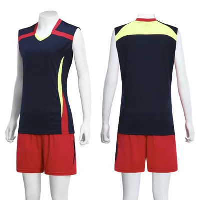 2019新款无袖排球服套装男女运动背心大学沙滩气排球衣比赛训练服