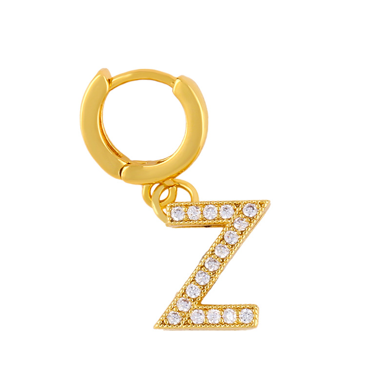 Alphabet Earrings With Diamonds display picture 14