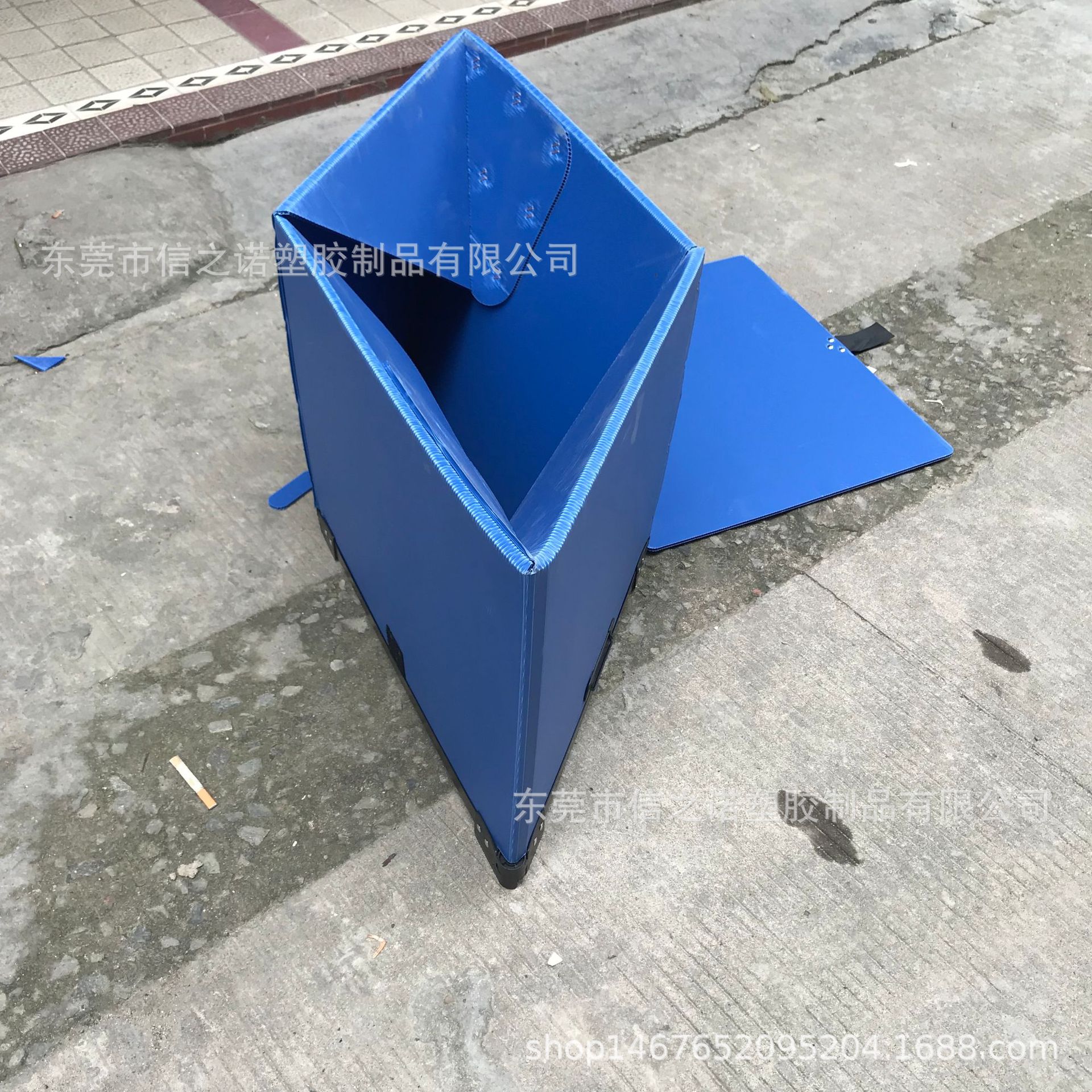 供应广州防静电中空板箱 广西塑料空心板骨架箱 蓝色瓦楞板周转箱
