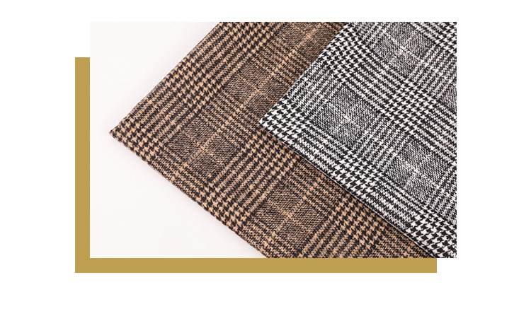 秋款毛呢大衣千鸟格