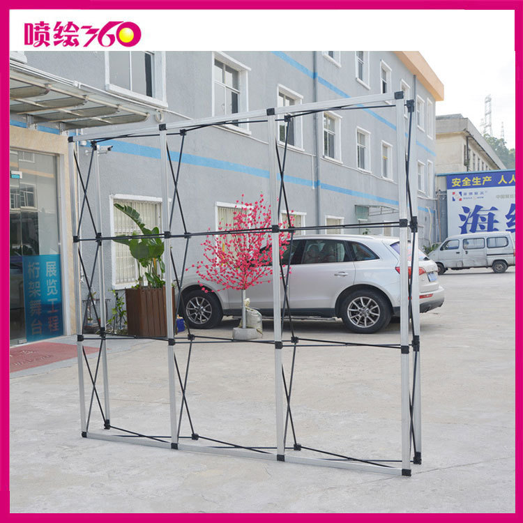 厂家货源拉网展架喷画 铝合金折叠拉网展架户外活动展架喷绘-阿里巴巴