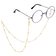 金属加珠眼镜链金色珠子太阳镜挂脖挂绳项链多功能面罩防丢链条