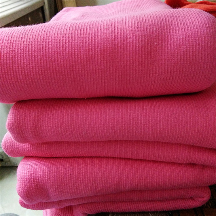 厂家批发 2*2弹力罗纹布 全棉针织罗纹布现货