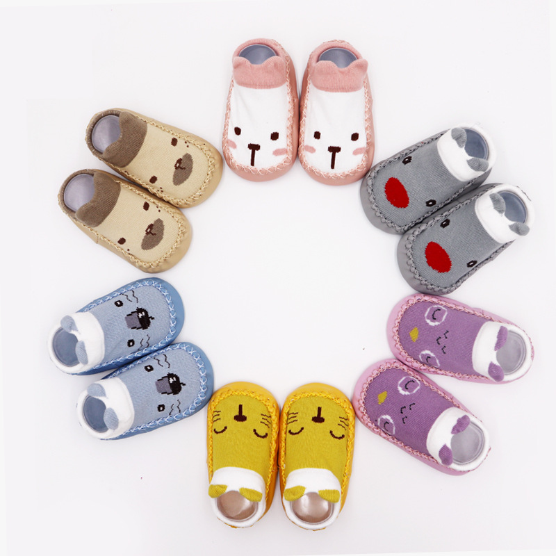 Spring and Autumn New Kids Anti Slip Floor Shoes Socks Baby Toddler Shoes Cartoon Baby Step Front Shoes Floor Socks Early Education Shoes