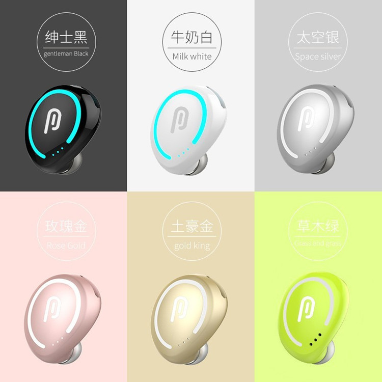 New I8 Bluetooth Headset Invisible Single-Ear Charging Compartment Earbud Wireless Stereo Fast Charging Touch Screen