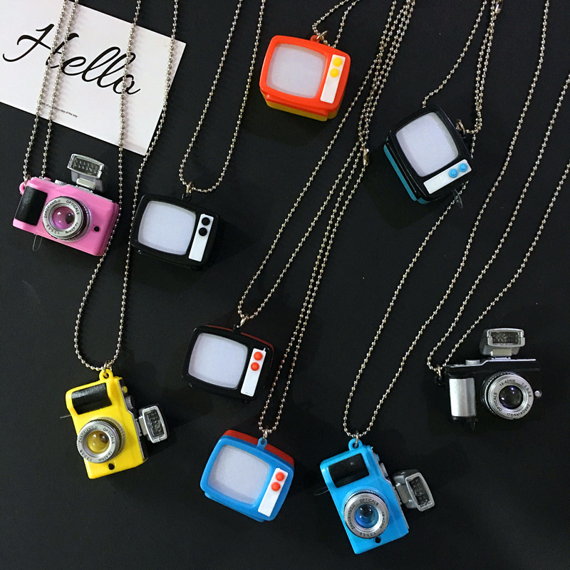 Hip-hop Camera Stainless Steel Alloy Plastic Unisex Pendant Necklace display picture 4