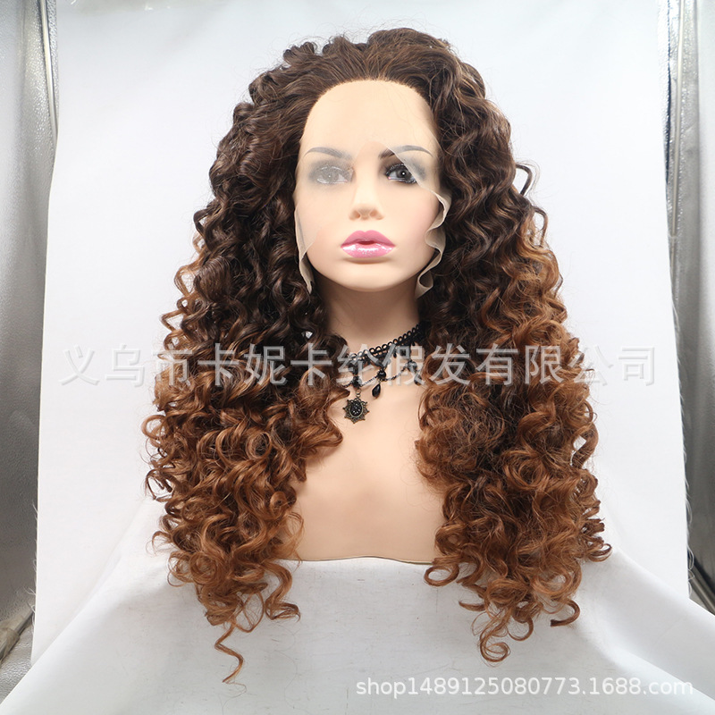 Peluca de cabeza explosiva de pelo de encaje