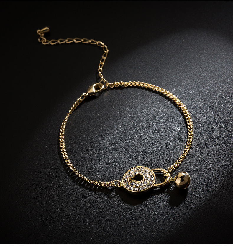 Fashion Lock Bell Pulsera Oro display picture 1