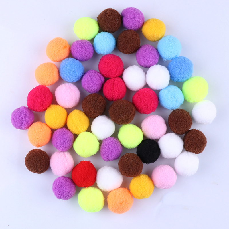 1 grande, mediano y pequeño color de alta Bola de piel elástica bricolaje bola de peluche Bola de piel Bola de brillo jardín de infantes material hecho a mano Bola de piel