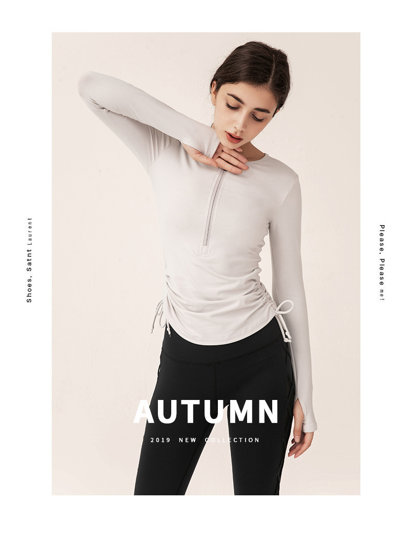 Autumn and winter new tight-fitting yoga long-sleeved T-shirt  NSDS13452