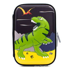 恐龙3D立体创意浮雕彩印EVA铅笔包卡通动物笔袋生日礼物厂家定制