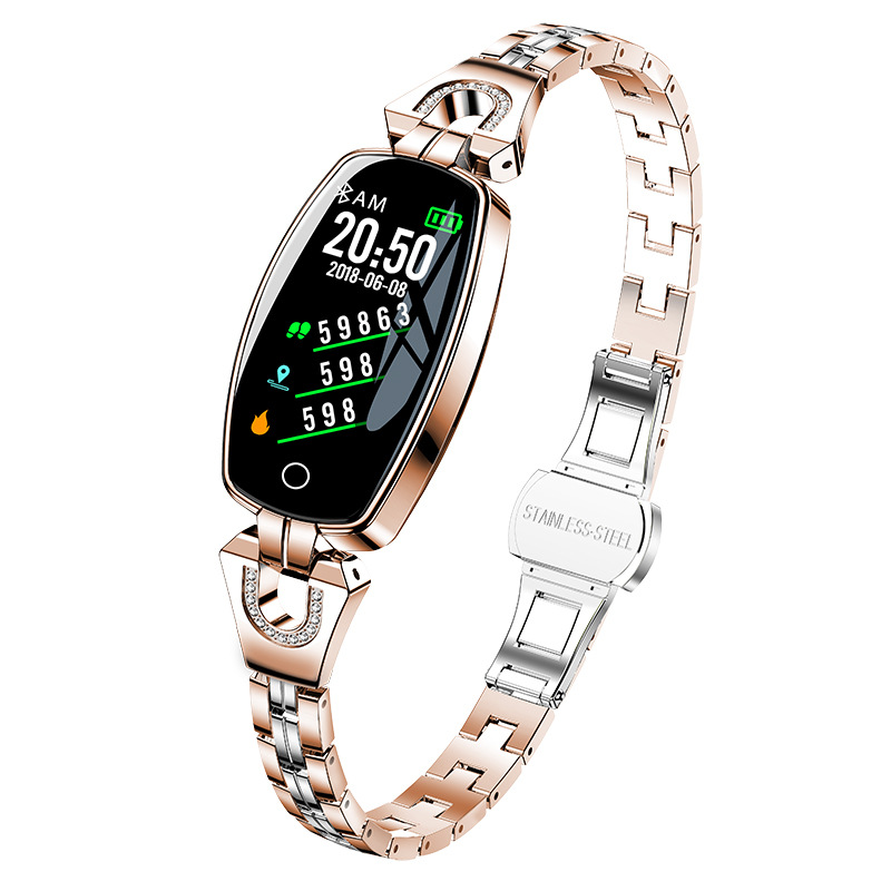 Popular Ladies H8 Smart Bracelet Heart Rate Blood Pressure Smart Watch Sports Watch Factory Direct Sales