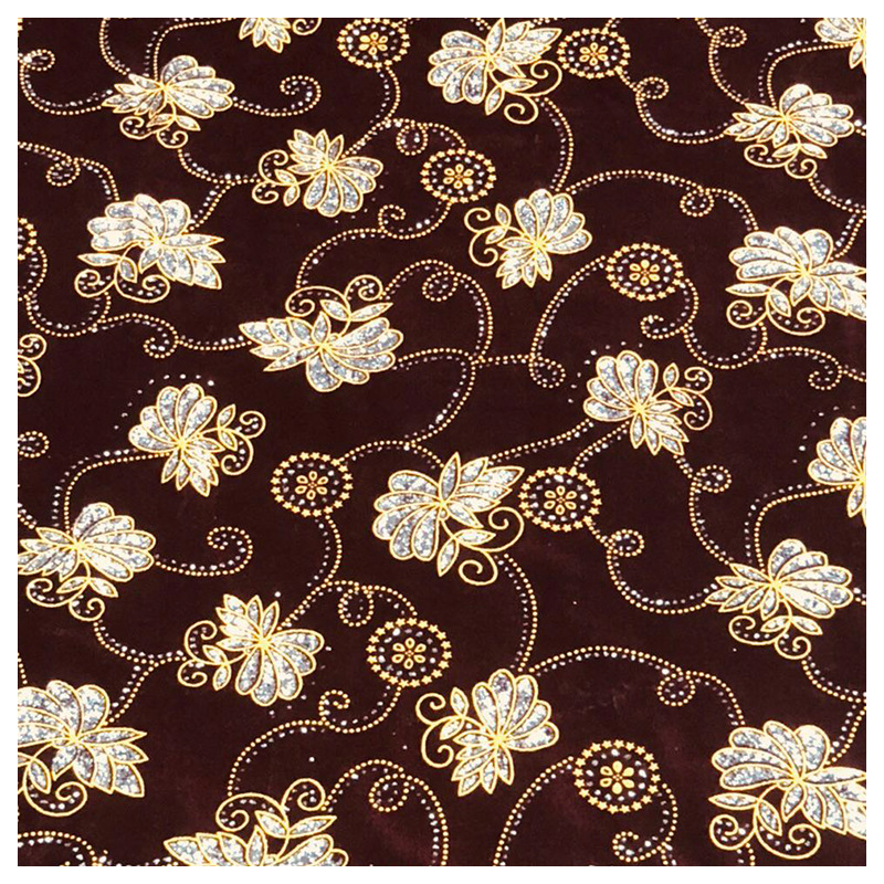 厂家批发抽象条纹韩国绒 弹力经编绒布烫金面料 家纺抱枕连衣裙