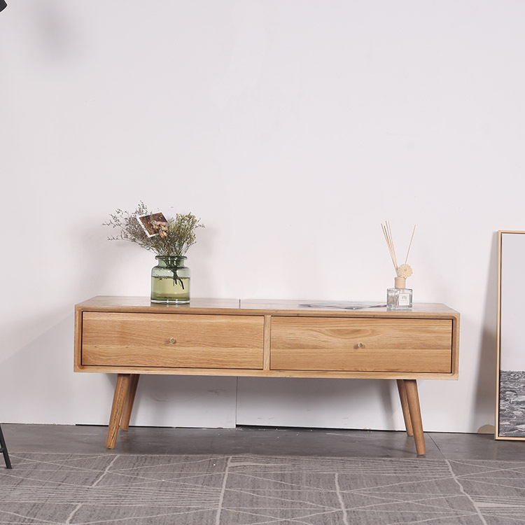 北歐風格客廳實木茶幾 雲端白橡木茶幾 小戶型簡約家具廠家直銷