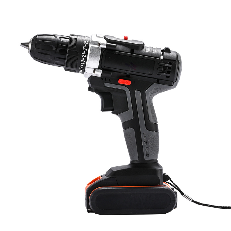 48 Vf Double-speed Impact Drill Hand Electric Drill Lithium Battery Drill Rechargeable Drill Household Electric Screwdriver Electric Turn