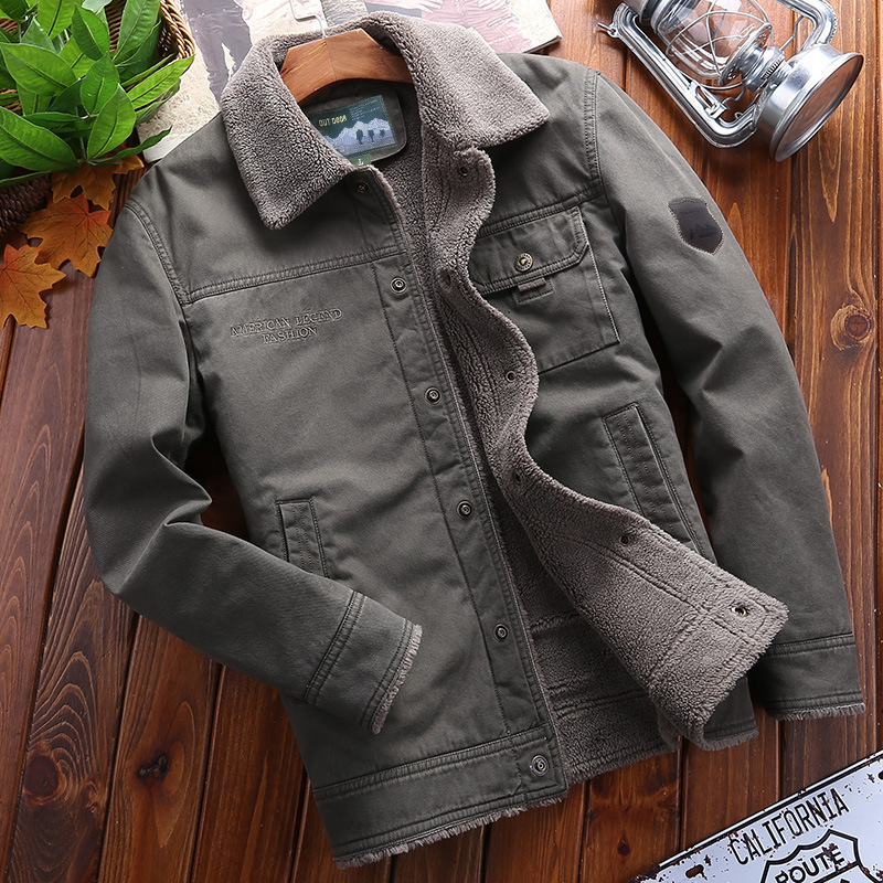 Manteau rembourré en coton pour homme, veste rembourrée en coton chaud à revers en velours et épais, manteau décontracté pour jeune, veste rembourrée en coton_voghion.com
