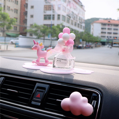 Car accessories lovely ins Unicorn Trojan balloon console aromatherapy decoration car girls heart decoration