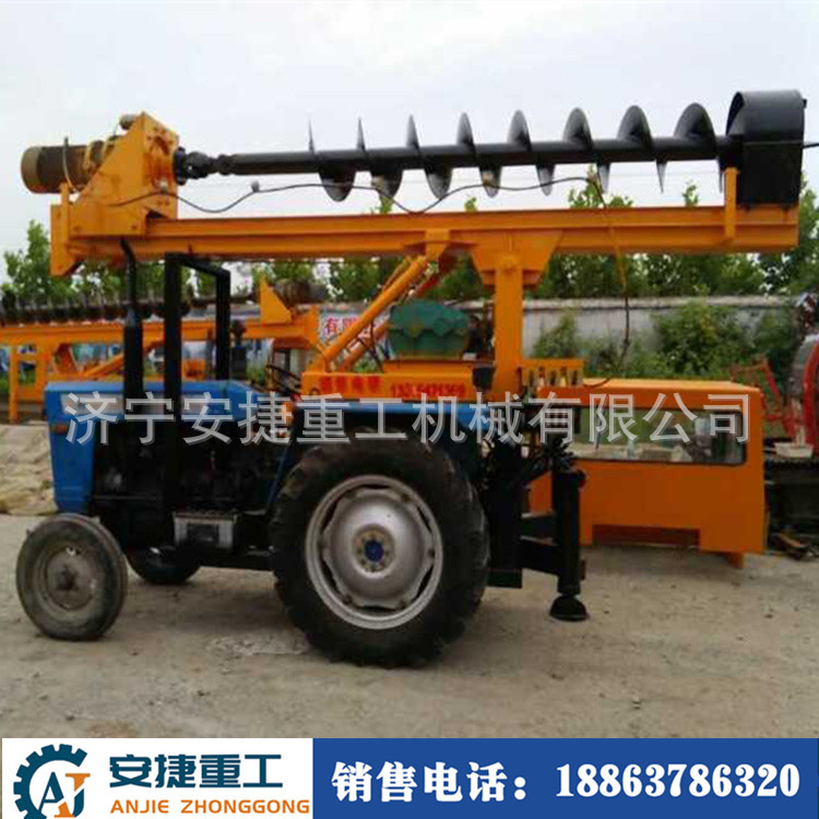 拖拉机打桩机