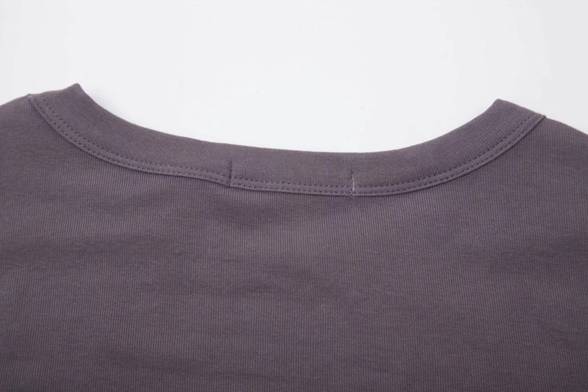 Camiseta sólida corta de manga larga de otoño NSAC13876