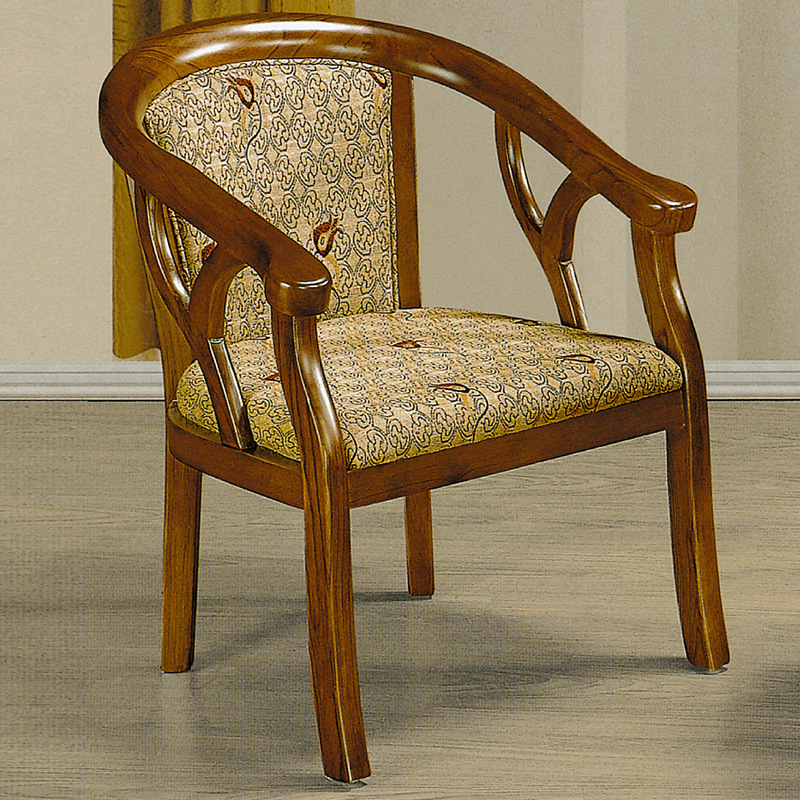 顺德代尔立家具 宾馆酒店客房围椅商务洽谈椅实木椅子茶几三件套|ru