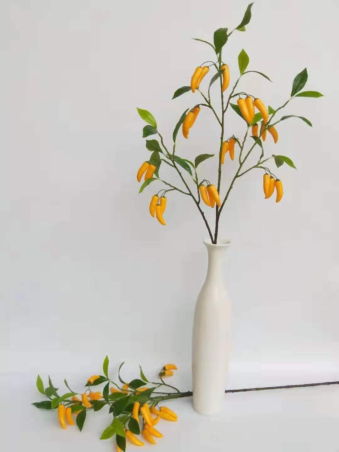 Simulated red fruit single branch, high-fidelity hawthorn branch, foam chili, busy mango, berry, loquat tree branch, simulated pomegranate detail image 20