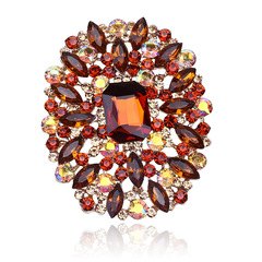 韓版跨境時尚創意個性水晶玻璃胸針胸花女式服裝配飾批發