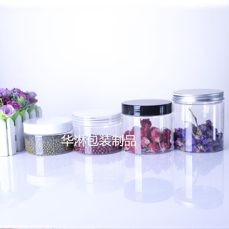 厂家直销pet100ml120ml200ml广口塑料瓶68牙透明膏霜瓶铝盖塑料罐