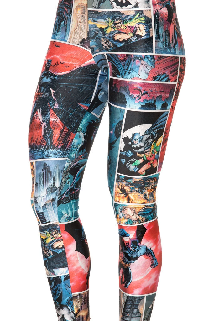 Leggings, 3D digital print, multicolour, European style, one size