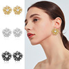 Cross border Explosive money Accessories Europe and America Earrings wholesale personality fashion Snowflake Earrings Original New products Pearl Ear Studs