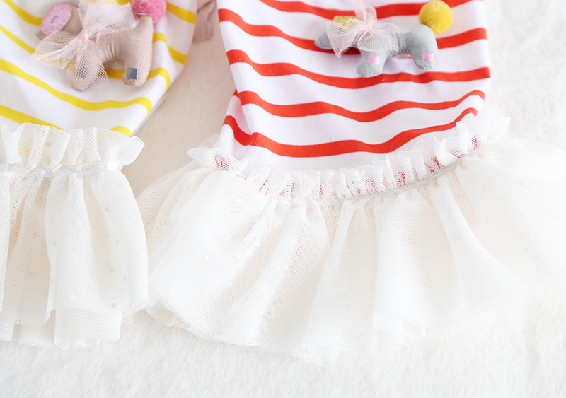 条纹小马纱纱裙