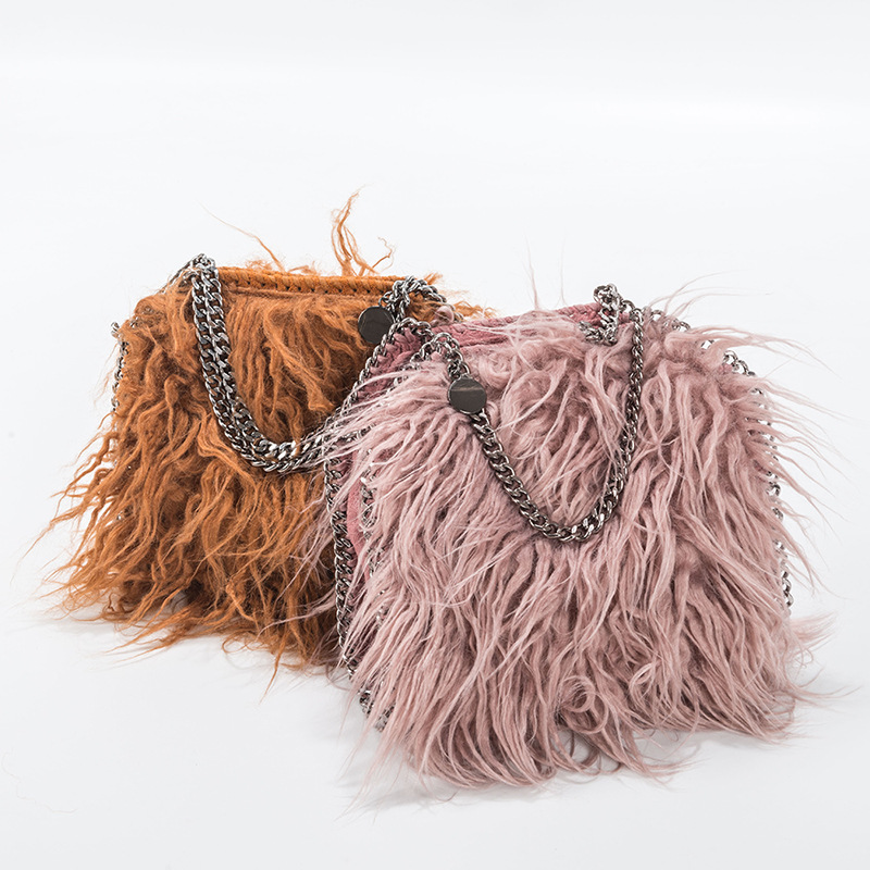 热销女包2019新款秋冬卷毛毛包欧美时尚女士手提毛绒包包厂家直销|ru