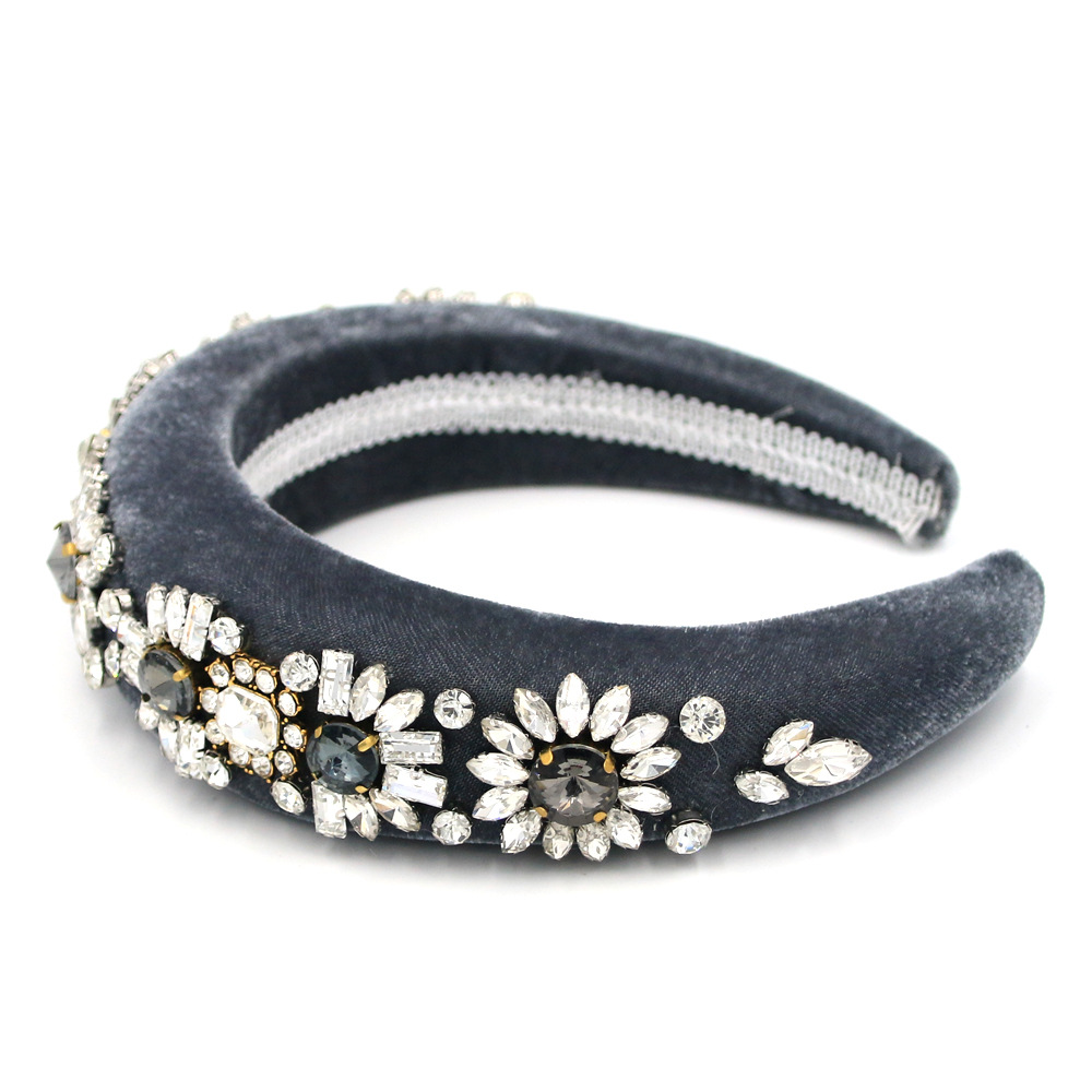 Nueva Esponja Hairband Multicolor Rhinestones Sun Flower Wild Hairband Prom Show Pasarela Hairband Nihaojewelry Al Por Mayor display picture 9