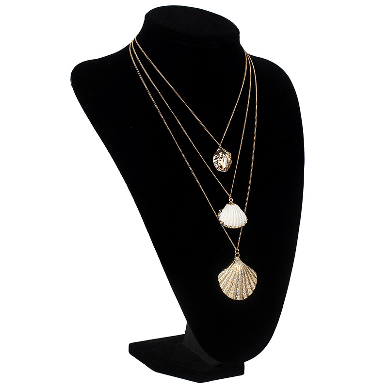 New Fashion Bohemian Style Natural Shell Gold Pendant Multi-layer Women's Necklace display picture 8