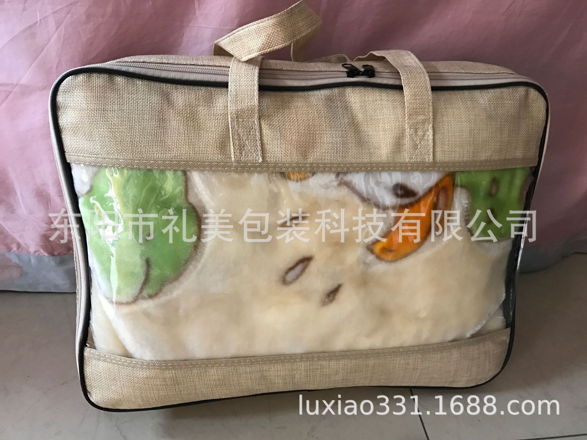 20年专业厂家多款床上用品PVC包装袋无纺布袋可按要求定制