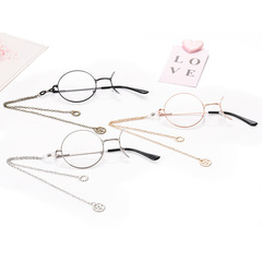 Manyun Lolita Lolita retro half-frame gear monocle student two-dimensional personalized glasses