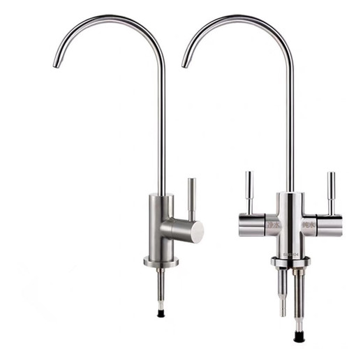 2 points 304 purifying faucet filtered drinking machine PE pipe stainless steel single and double water outlet household water purifier general accessories