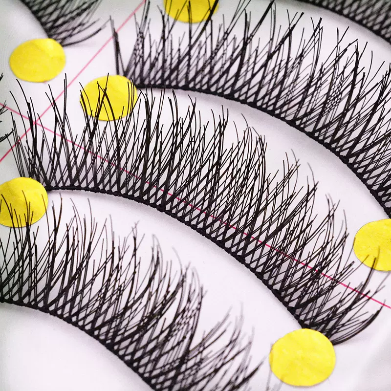 台湾手工假睫毛自然浓密交叉凌乱款眼睫毛 厂家直销日常流行款