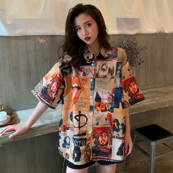 vetiver shirt for women 2019 new design sense niche students all-match very fairy top Western style shirt summer vetiver shirt for women 2019 new design sense niche students all-match very fairy top Western style shirt summer