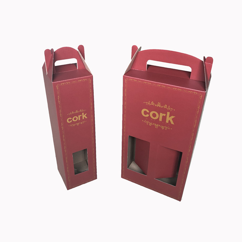 红酒袋礼盒双支 通用橄榄油彩盒 葡萄酒盒 橄榄油手提盒子包装盒