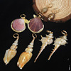 Natural shell Conch earrings Phnom Penh Conch jewelry accessories European and American exaggerated conch earrings