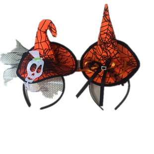 Halloween Headband Animal and Plant Headwear Adult Children Pumpkin Hat Hair Accessories Witch Hat Spider Web Headband Pumpkin Hat