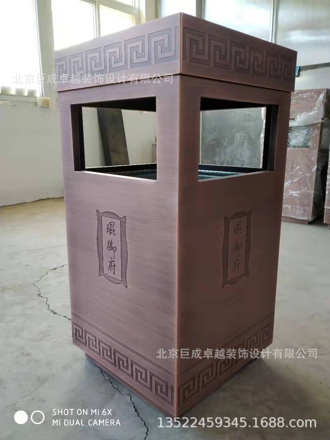 不锈钢蚀刻雕花，镀铜做旧，金属制品