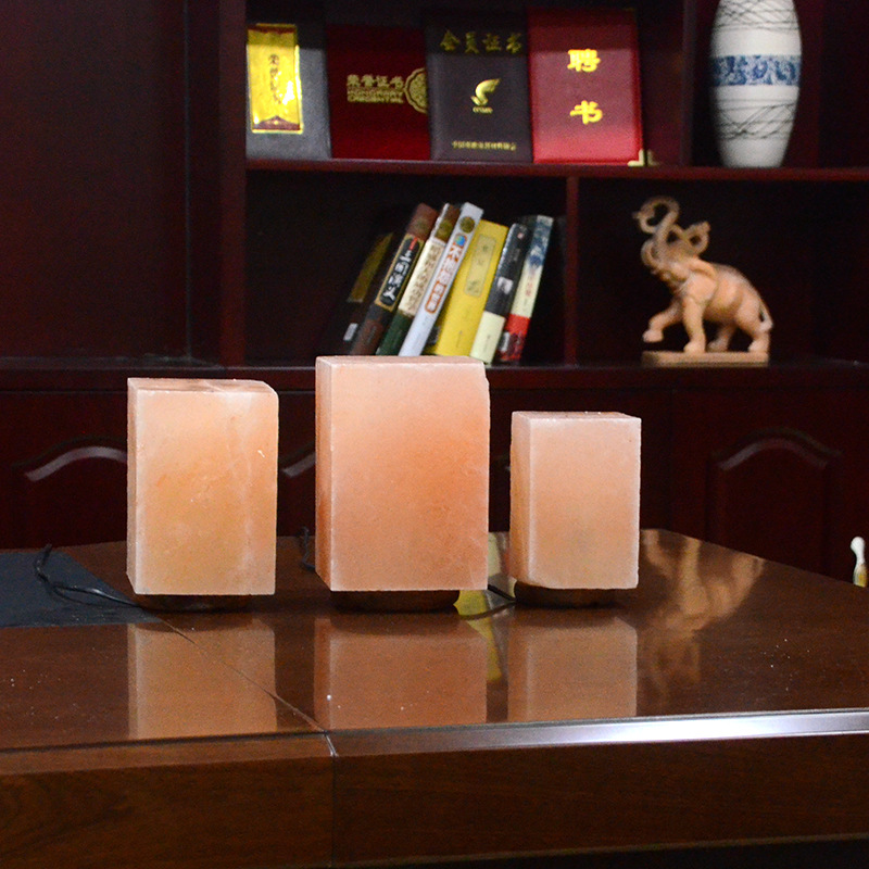 厂家直销喜马拉雅水晶盐灯卧室客厅创意灯个性长方体岩石灯可定制
