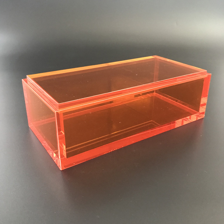 亚克力透明展示盒带盖防尘鞋盒家居物品纸巾收纳置物陈列盒模型盒