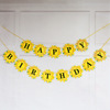 Happy BIRTHDAY Sun Cafenish Daily Playing Flag Children's Room Decoration Flower Flower Pulling Flag Hanging Flag