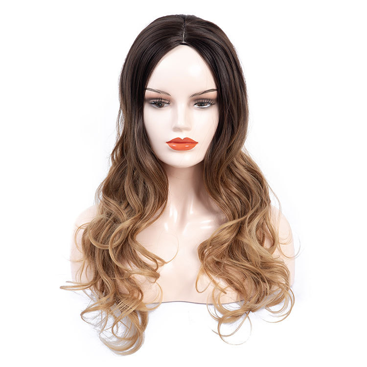 Wavy Hair Wigs Curly Hair Wigs Special for processing OEM women&apos;s wigs big wave long curly wig headgear