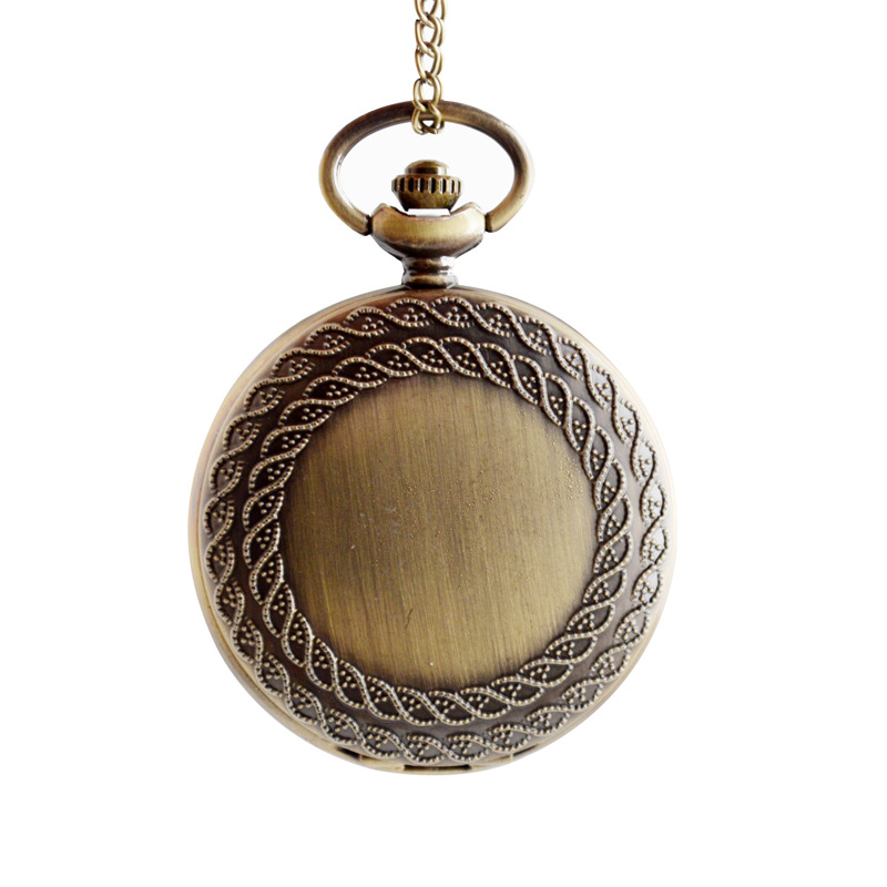 19 Amazon cross-border edge carved retro quartz pocket watch manufacturers wholesale pendant necklace pocket watch