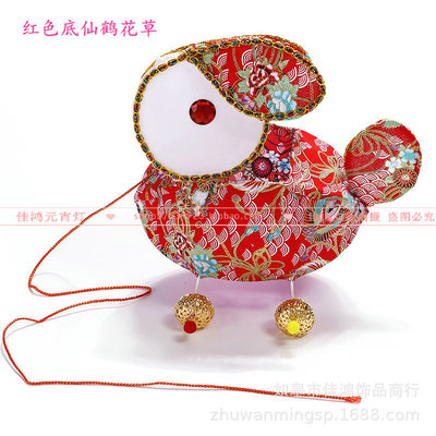 自産自銷來樣定制純手工元宵中秋節日兔子動物手提拖拉花燈籠批發